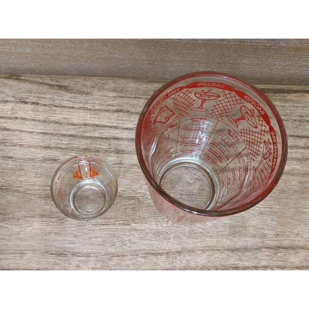 Irvinware Cocktail Recipe Mixing Glass Tumbler & Jigger Shot Glass Barware Set